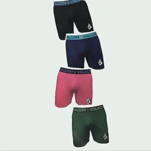 VOLCOM XL Pack of 4 True to This Performance Stretch Soft Boxer Briefs